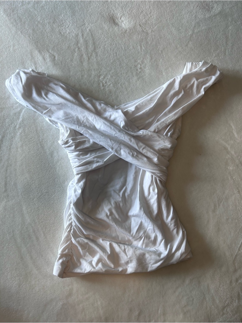 Abercrombie & Fitch White Twist-Front Top
